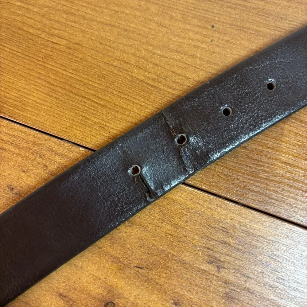 Men's Brown Leather Belt Made in the USA Size Large